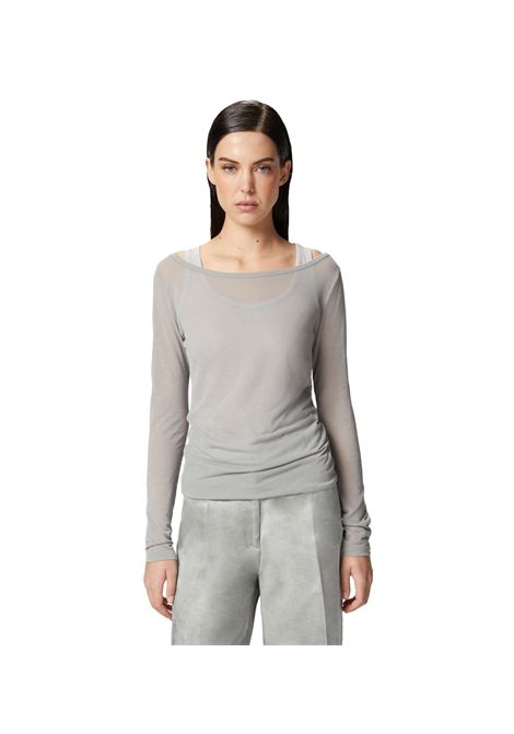 Maglia Pinko donna 104653 A2CL Merci grigia jersey garza leggera manica lunga PINKO | Maglie | 104653 A2CLIIA